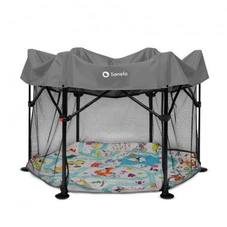 Lionelo - Tarc de joaca Roel, Pliere ultra-compacta, Conform cu standardul europeane de securitate EN12227, Multicolor [8]