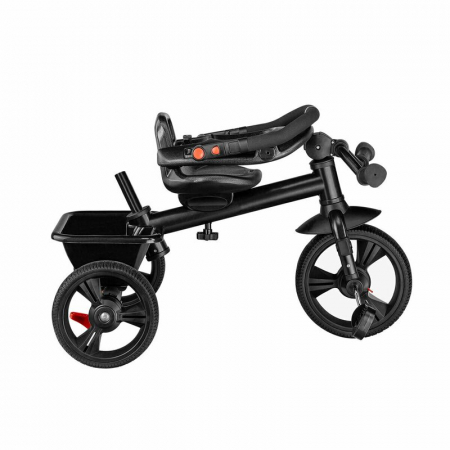 Lionelo - Tricicleta Haari, Suport picioare, Control al directiei, Scaun reversibil, Rotire 360 grade, Pliabila, Conform cu standardul european de securitate EN71, Gri [18]