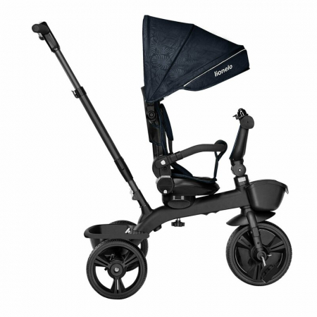 Lionelo - Tricicleta Kori, Cu suport de picioare, Control al directiei, Scaun reversibil, Rotire 360 grade, Pliabila, Conform cu standardul european de securitate EN71, Blue Navy [8]