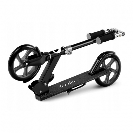 Lionelo - Trotineta Luca, Copii/Adulti, Pliabila, Pana la 100 Kg, Conform cu standardul european de securitate EN14619, Negru [13]