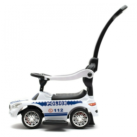 Masinuta de impins Police, Cu maner de impins detasabil, Cu protectii laterale, Cu melodii si claxon, Cu suport jucarii sub sezut, Baby Mix [3]