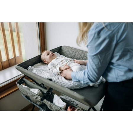 Masuta pentru infasat si schimbat scutece, FreeON, Lia, Multifunctionala, Pliabila, Gri [5]