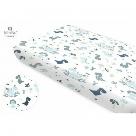 Cearceaf cu elastic pentru patut 140X70 cm, Din bumbac , Dino Granat [1]