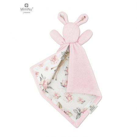Jucarii de Plus - MimiNu - Lanka, Jucarie textila moale pentru bebelusi, Cu doua fete, 45 x 27 cm, Materiale certificate Oeko Tex Standard 100, Sweet Deer Pink