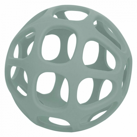 Banc de lucru si scule - Minge, Free2Play, Pentru dentitie, Moale, Din silicon alimentar, Fara BPA, Dezvolta abilitatile motorii si coordonarea ochi-mana, Usor de curatat, Diametru 11 cm, 0 luni+, Green