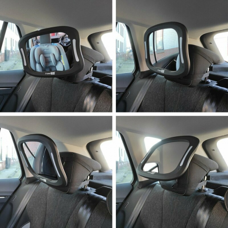 Oglinda auto, FreeON, Pentru masina, Cu iluminare LED, Include telecomanda pentru pornire si oprire usoara, 28x21 cm, Black [5]