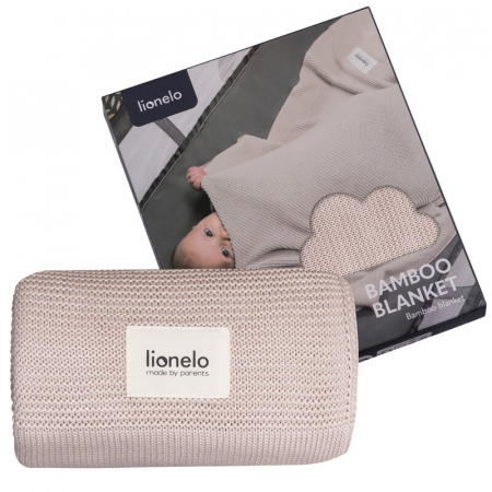 Saltele si accesorii infasat - Paturica multifunctionala, Lionelo, Din bambus, Cu proprietati de termoreglare, Antibacteriana, Antifungica, Antialergice, Lavabila la masina de spalat, 100x75 cm, Bej
