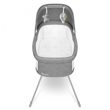 Patut balansoar Malin, 3 in 1, Pliabil, 0-9 kg, Geanta Transport, Asamblare Rapida, Gri [6]
