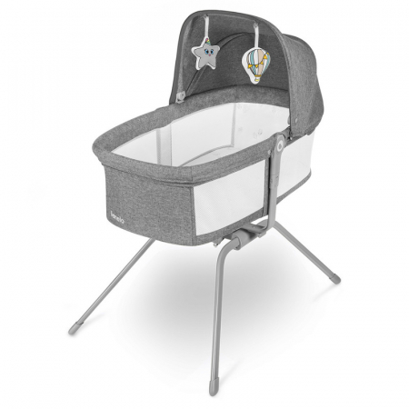 Patuturi pliabile - Patut balansoar Malin, 3 in 1, Pliabil, 0-9 kg, Geanta Transport, Asamblare Rapida, Gri