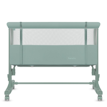 Patut co-sleeper, Lionelo, Aurora, 3 in 1, Cu leganare si setare unghiulara, Saltea cu densitate T25 si geanta transport, Reglabil in 5 pozitii pe inaltime, Pana la 9 kg, 0 luni+, 85x60x66 cm, EN 1130 [20]