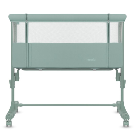 Patut co-sleeper, Lionelo, Aurora, 3 in 1, Cu leganare si setare unghiulara, Saltea cu densitate T25 si geanta transport, Reglabil in 5 pozitii pe inaltime, Pana la 9 kg, 0 luni+, 85x60x66 cm, EN 1130 [17]