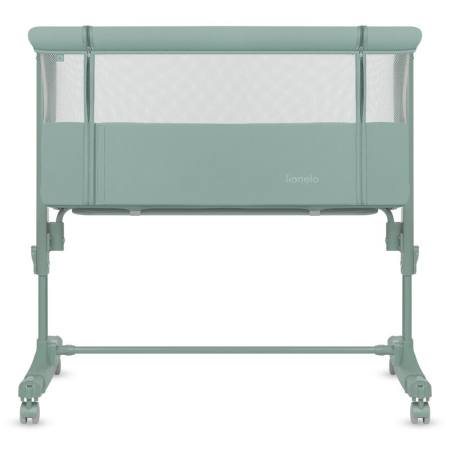 Patut co-sleeper, Lionelo, Aurora, 3 in 1, Cu leganare si setare unghiulara, Saltea cu densitate T25 si geanta transport, Reglabil in 5 pozitii pe inaltime, Pana la 9 kg, 0 luni+, 85x60x66 cm, EN 1130 [9]
