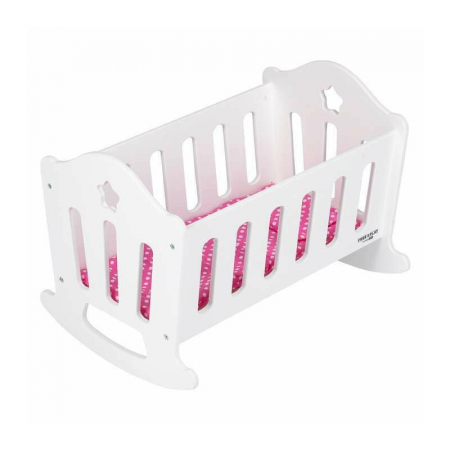 Papusi si Accesorii - Patut pentru papusi, Free2Play, Cu pernuta confortabila, 46x33x33 cm, 36 luni+, White