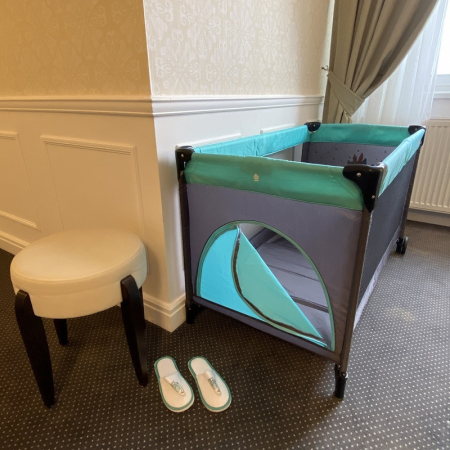 Patut pliant cu un nivel 120x60cm , Cu intrare laterala cu fermoar, 2 roti, Vulpita Turquoise [11]