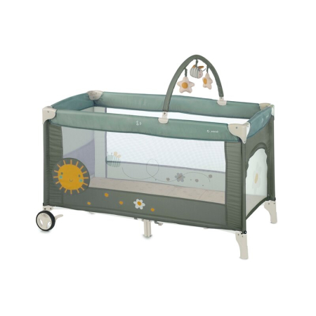 Patuturi pliabile - Patut pliant, Jane, One Level, Cu roti, Cu arcada cu jucarii, Geanta de transport, Cu un nivel, Conform standardelor europene EN 716-1:2017+AC:2019EN 16890:2017 + A1:2021, Botanic