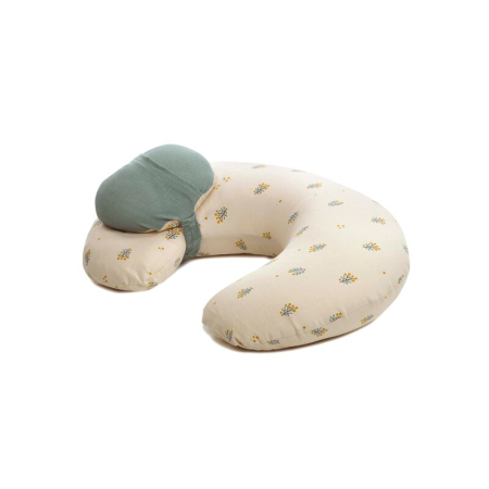 Perna pentru alaptare, Jane, Ergonomica, Cu husa detasabila si lavabila si pernuta suplimentara, Umpluta cu bilute din poliester, Botanic [1]