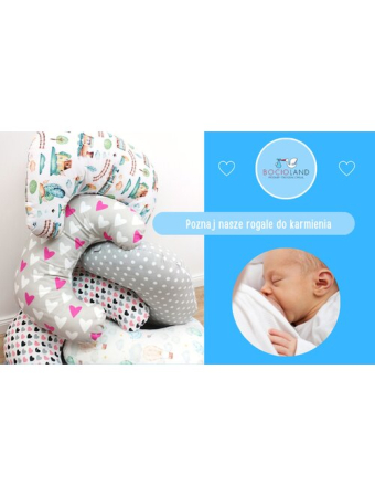 Perna pentru alaptat, Bocioland, Gray Stars, Cu husa detasabila, Din bumbac, 50x18 cm, [1]