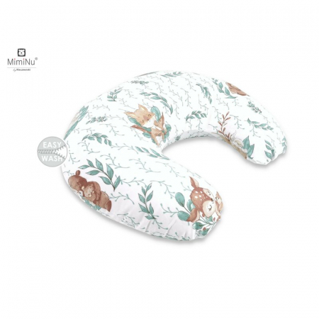 Perne gravide si alaptare - Perna pentru alaptat, Din bumbac certificat Oeko Tex Standard 100, Cu husa detasabila, Cu fermoar securizat, Circumferinta 155 cm, Lulu Natural