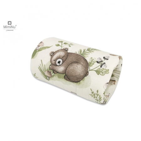 Perne gravide si alaptare - Perna pentru alaptat tip manson, Din bumbac certificat Oeko Tex Standard 100, 25 cm, Calm Forest Natural