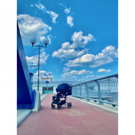 Petite&Mars - Carucior sport, Royal, Include husa pentru scaun, husa pentru picioare, geanta pentru scutece si capotina extensibila, Cu fereastra, Impermeabila, Cu SPF 50, Aluminiu, 0-22 kg, 111 x 57  [22]