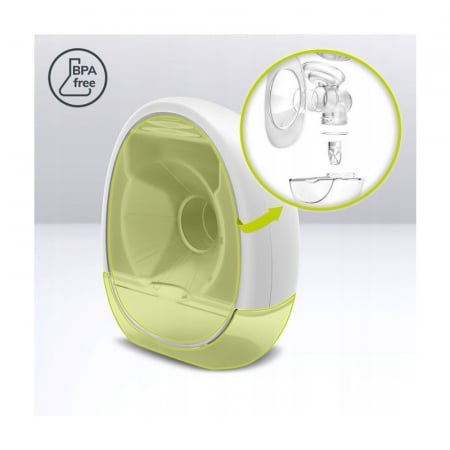 Pompa de san portabila Fidi cu accesorii, 5 functii de masaj, Autonomie pana la 24 h, Capacitate 150 ml, Alb [9]