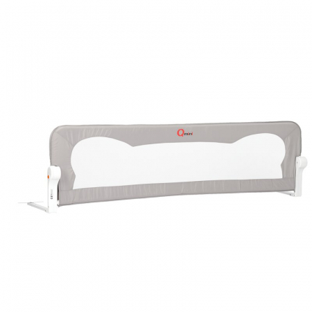 Qmini - Bariera de pat Rhea, 150 x 42 cm, Inaltimea 42 cm, Instalare usoara, Cu inclinare la 180 grade, Grey [2]