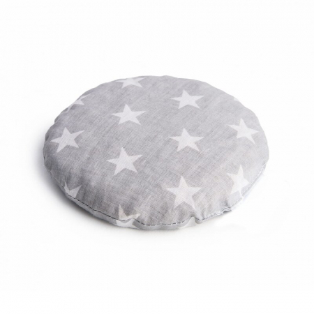 Perne - Pernuta anticolici umpluta cu samburi de cirese, Cu husa din bumbac, Diametru 14 cm, Grey Stars