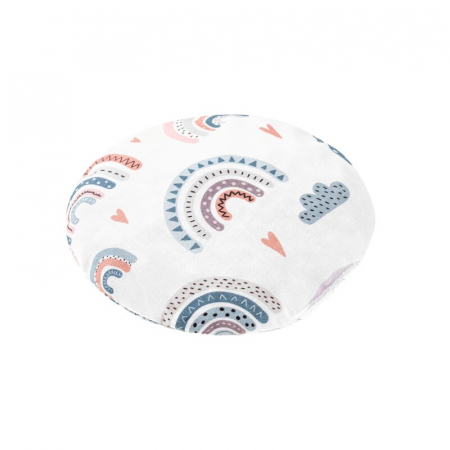 Perne - Pernuta anticolici umpluta cu samburi de cirese, Cu husa din bumbac, Diametru 14 cm, Rainbow
