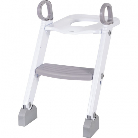 Olite si Reductoare WC - Reductor pentru toaleta, Cu scarita, FreeON, White & Grey