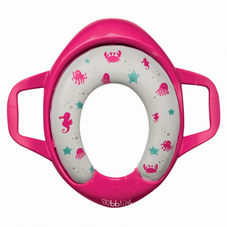 Olite si Reductoare WC - Reductor toaleta, Poti, Cu perna confortabila si detasabila, Fara BPA, Bbluv, Pink