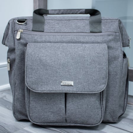 Rucsac pentru mamici, Metro, Cu 15 buzunare si sectiuni, Include cutie pentru servetele umede, Include salteluta de schimbare, Cu suport de prindere pentru carucior, Bbluv, Grey [5]