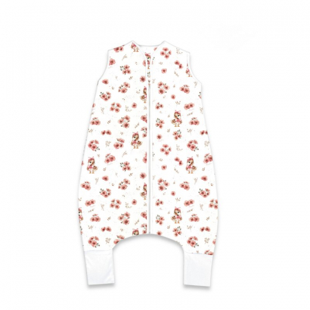 Saci de dormit copii - Sac de dormit, MimiNu, Cu picioruse, De iarna, Din bumbac certificat Oeko Tex Standard 100, Cu fermoar pe mijloc, 87 cm, 3 luni - 2.5 ani, 2.5 Tog, Design, Ducklings Powdery Pink