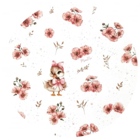 Sac de dormit, MimiNu, Cu picioruse, De iarna, Din bumbac certificat Oeko Tex Standard 100, Cu fermoar pe mijloc, 87 cm, 3 luni - 2.5 ani, 2.5 Tog, Design, Ducklings Powdery Pink [2]