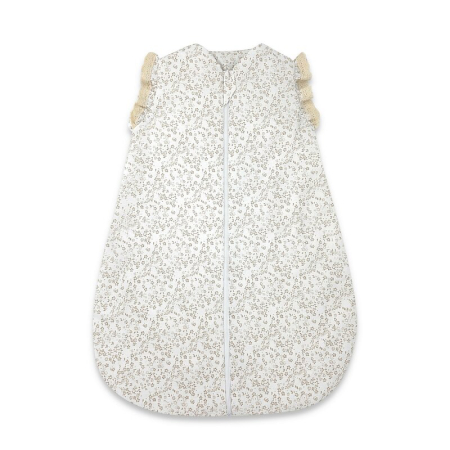 Saci de dormit copii - Sac de dormit, MimiNu, Premium, Pentru bebelusi, De iarna, Din bumbac certificat Oeko Tex Standard 100, Cu dantela si volan, 70 cm, 2.5 Tog, Meadow