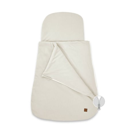 Saci de dormit copii - Sac de dormit multifunctional, MimiNu, Pentru patut, landou sau cosulet, Din bumbac interlock, Materiale certificate Oeko Tex Standard 100, Soft Beige