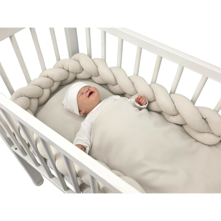 Sac de dormit multifunctional, MimiNu, Pentru patut, landou sau cosulet, Din bumbac interlock, Materiale certificate Oeko Tex Standard 100, Soft Beige [4]