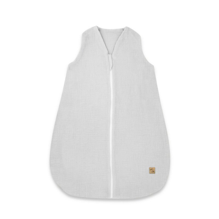 Saci de dormit copii - Sac de dormit, Qmini, Cu fermoar, Pentru bebelusi, De iarna, Din muselina dubla, 70 cm, Material certificat Oeko Tex Standard 100, Gray