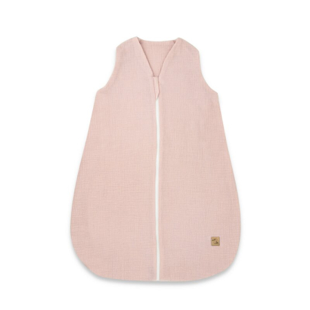 Saci de dormit copii - Sac de dormit, Qmini, Cu fermoar, Pentru bebelusi, De iarna, Din muselina dubla, 70 cm, Material certificat Oeko Tex Standard 100, Powder Pink