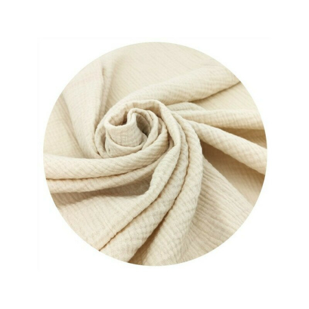 Sac de dormit, Qmini, Cu fermoar, Pentru bebelusi, De iarna, Din muselina dubla, 70 cm, Material certificat Oeko Tex Standard 100, Warm Beige [1]
