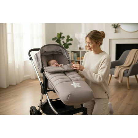 Sac de iarna, Jane, Nest, Pentru carucior, Universal, 95 x 46 cm, Material interior din fleece, Horizons [1]