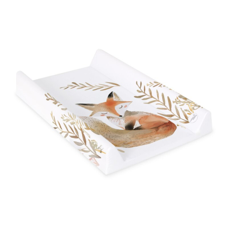 Saltea de infasat, Ceba Baby, Cu intaritura, 70x50 cm, Suprafata impermeabila, Pentru comode de infasat, masute sau patuturi, Fara ftalati, 0 luni+, Basic Red Fox [1]