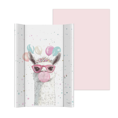 Saltea de infasat, Ceba Baby, Cu intaritura, 70x50 cm, Suprafata impermeabila, Pentru comode de infasat, masute sau patuturi, Fara ftalati, 0 luni+, Ultra Light Crazy Lama [1]