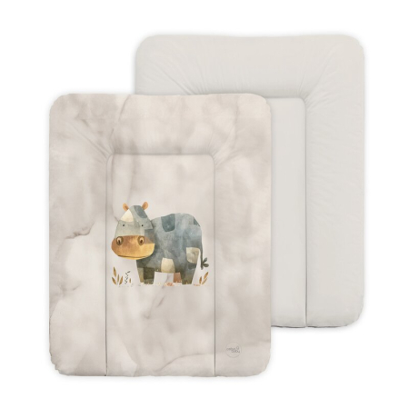 Saltele si accesorii infasat - Saltea de infasat, Ceba Baby, Moale, 50x70 cm, Pentru comode si masute de infasat, Fara BPA, Impermeabila, 0 luni+, Basic Cosy Hippo