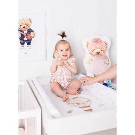 Saltea de infasat, Ceba Baby, Moale, Profilata, 50x70 cm, Pentru comode si masute de infasat, Fara BPA, Impermeabila, 0 luni+, Basic Glamour Style [6]