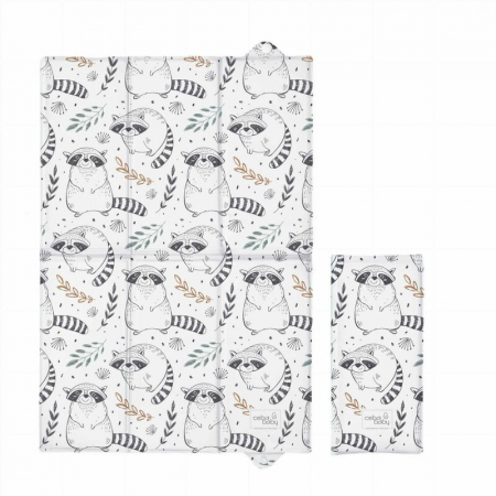 Saltele si accesorii infasat - Saltea de infasat, Ceba Baby, Pliabila, 60 x 40 cm, Raccoon