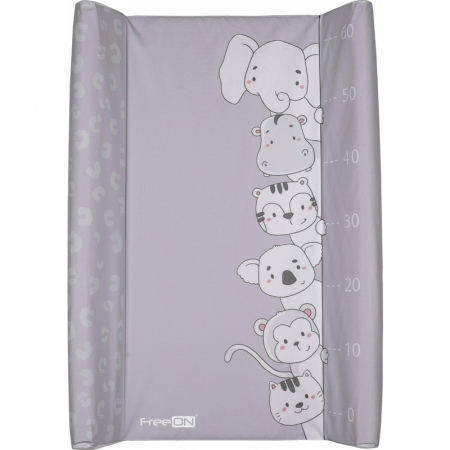 Saltele si accesorii infasat - Saltea de infasat cu taliometru, Soft, FreeON, 70 x 50 cm, Animals
