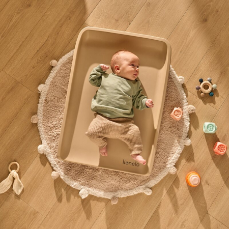 Saltea de infasat, Lionelo, Megs, Moale, Utilizabil si fara husa, Impermeabila, Design ergonomic, 70x49 cm, Fara BPA, Conform cu standardul de securitate EN71-3, 0 luni+, Gri [6]