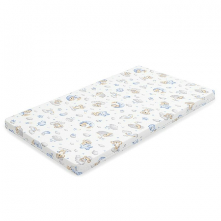 Saltele patuturi copii - Saltea patut bebe, New Baby, Din spuma, Cu husa detasabila, 120x60x6 cm, 0 luni+, Blue Koala