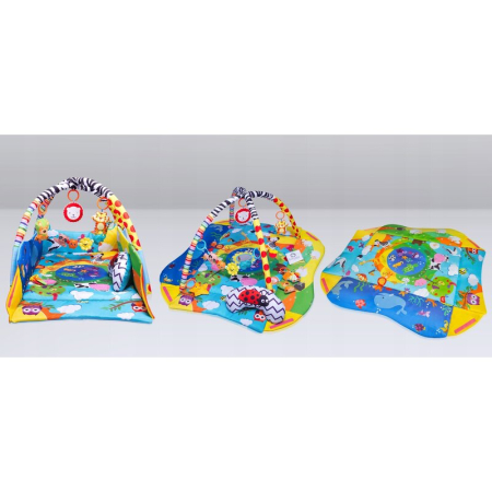 Salteluta interactiva, Lionelo, Anika, Cu jucarii, Oglinda, Perna, Conform cu standardul european de securitate EN71, Multicolor [1]