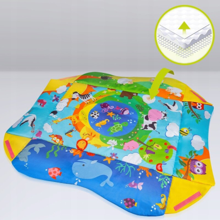 Salteluta interactiva, Lionelo, Anika, Cu jucarii, Oglinda, Perna, Conform cu standardul european de securitate EN71, Multicolor [5]